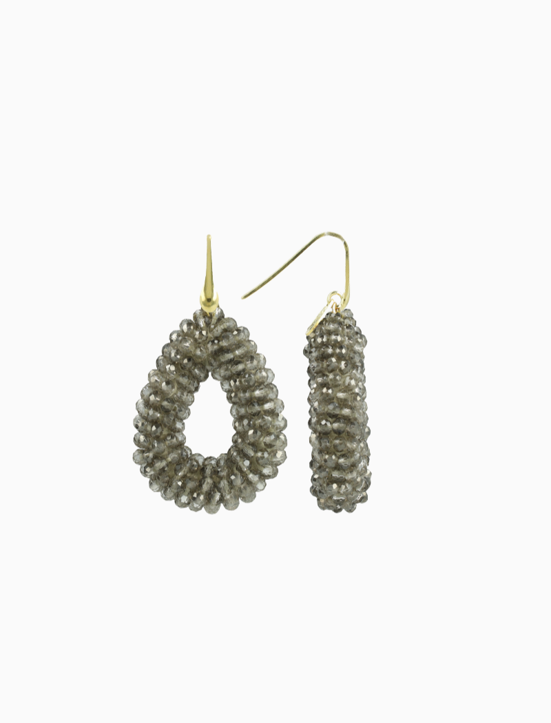 Frosty Grey Earrings Berry Drop S