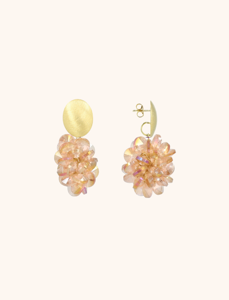 Old Pink Oorbellen Crystal Grape Sam
