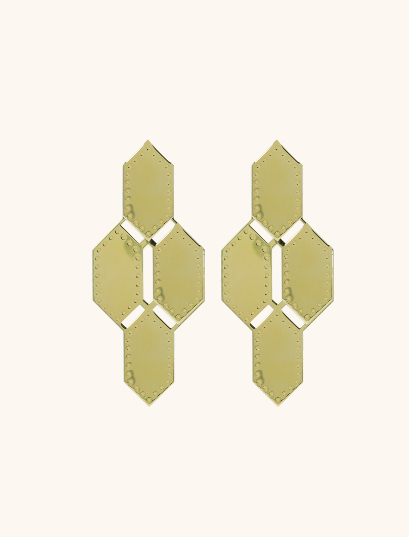 Klassische Ohrringe Hexagon