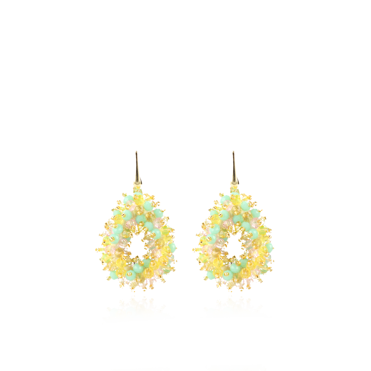 Multi Soft Oorbellen Louise Double Stones Drop S