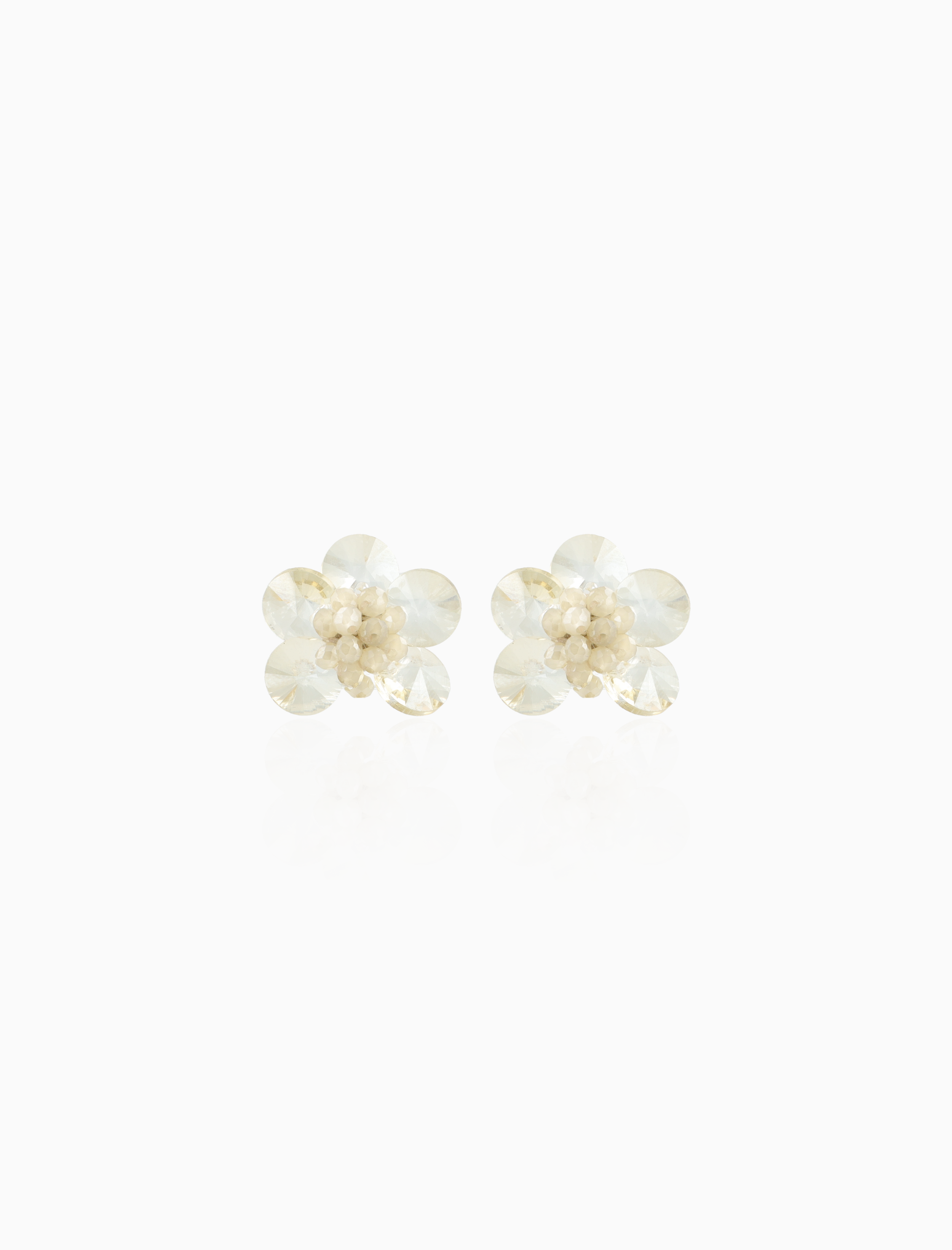 Warm Beige Ohrringe Teuntje Flower Stud