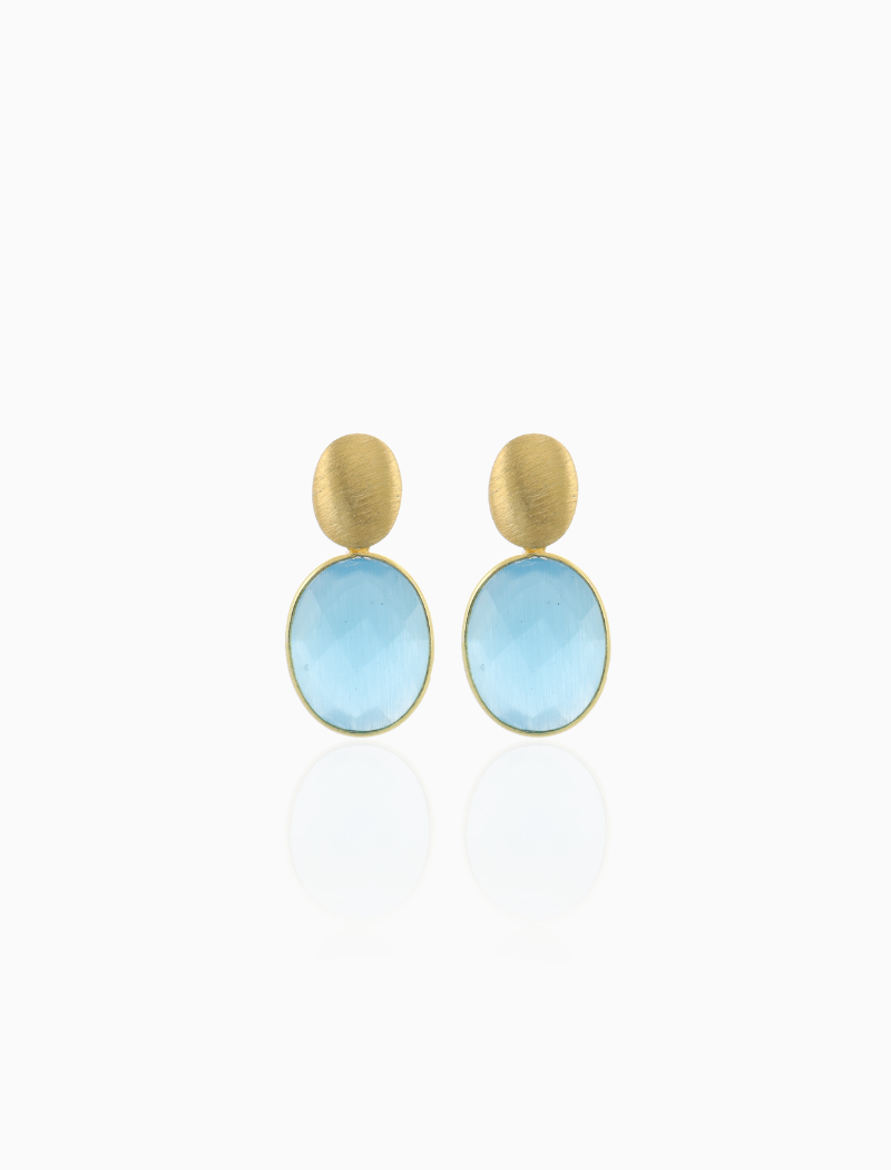 Aqua Ohrringe Framed Oval Giorgia