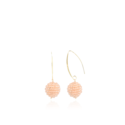 Light Pink Earrings Glassberry Lea Globe S