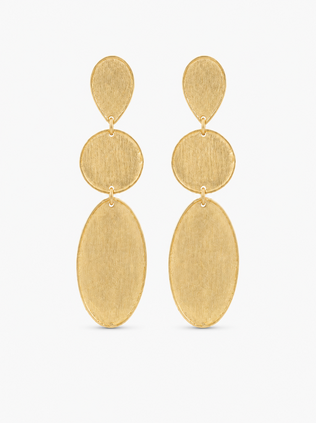 Classic Earrings Christina Stone Shape Oval Triple