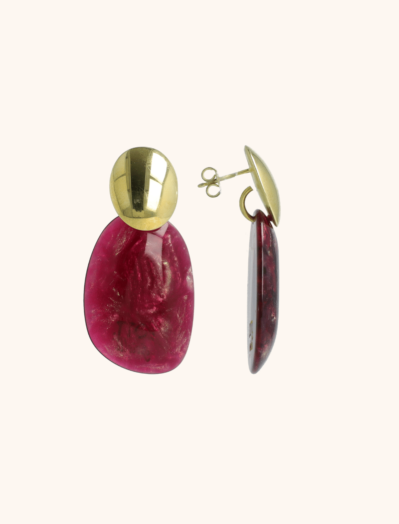 Bordeaux Oorbellen Little Sara Assymetrisch Ovaal Slott-theme.productDescriptionPage.SEO.byTheBrand