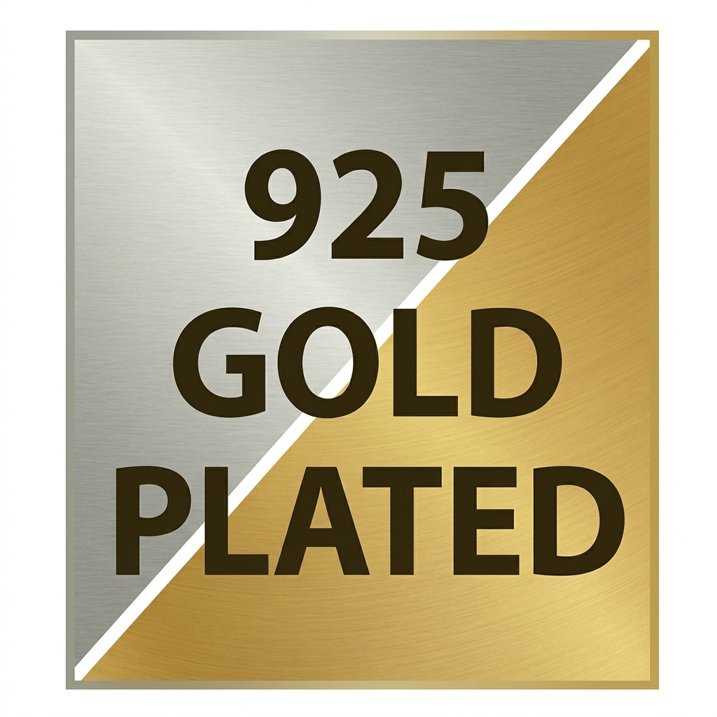 925 Sterling silver, 18kt gold plated