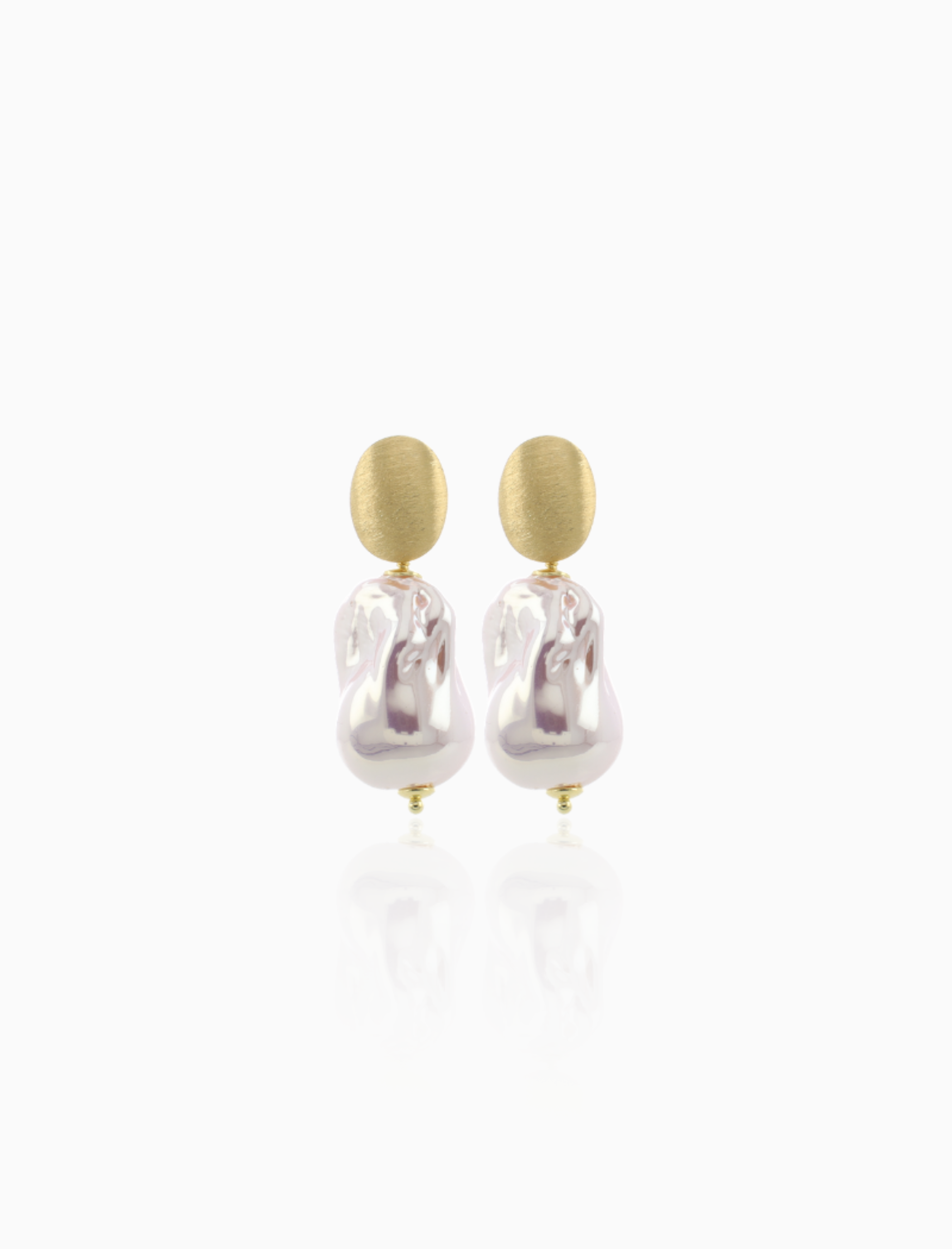 Soft Pink Earrings Crystal Pearl Look S