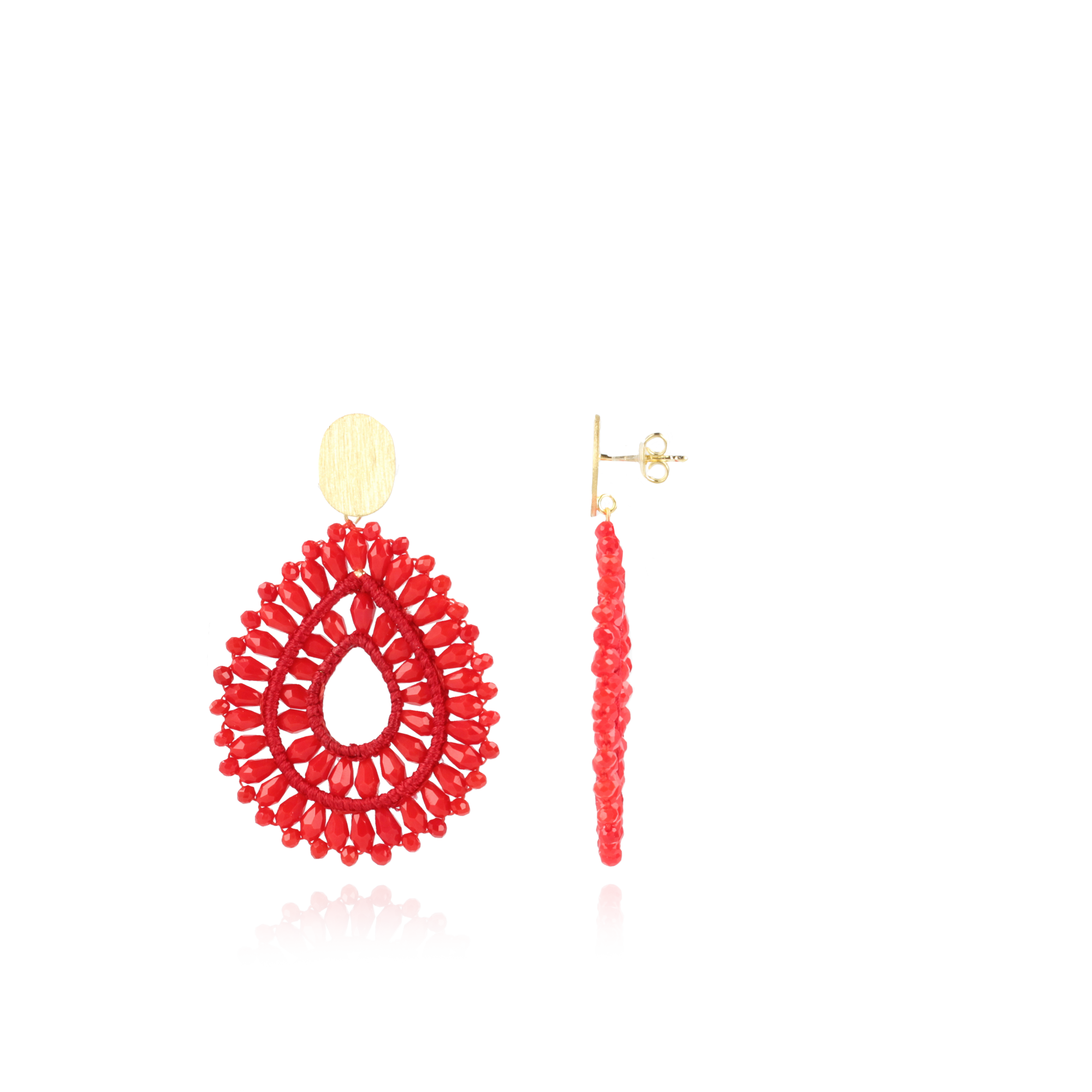 Red Earrings Alice Drop