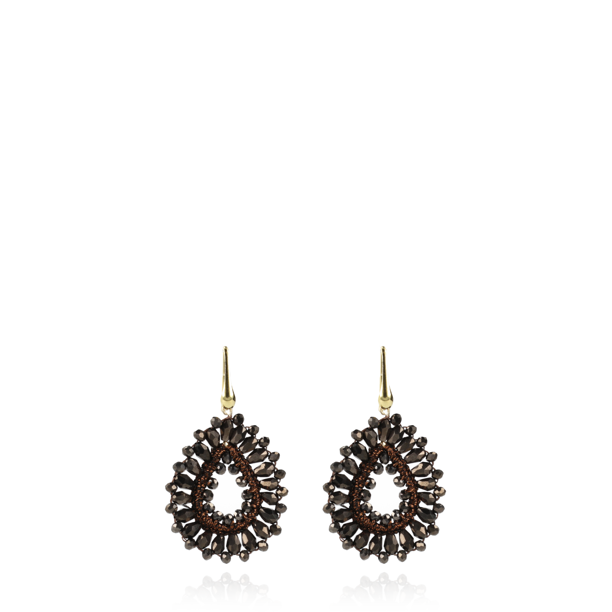 Metallic Bruine Oorbellen Silk Drop S