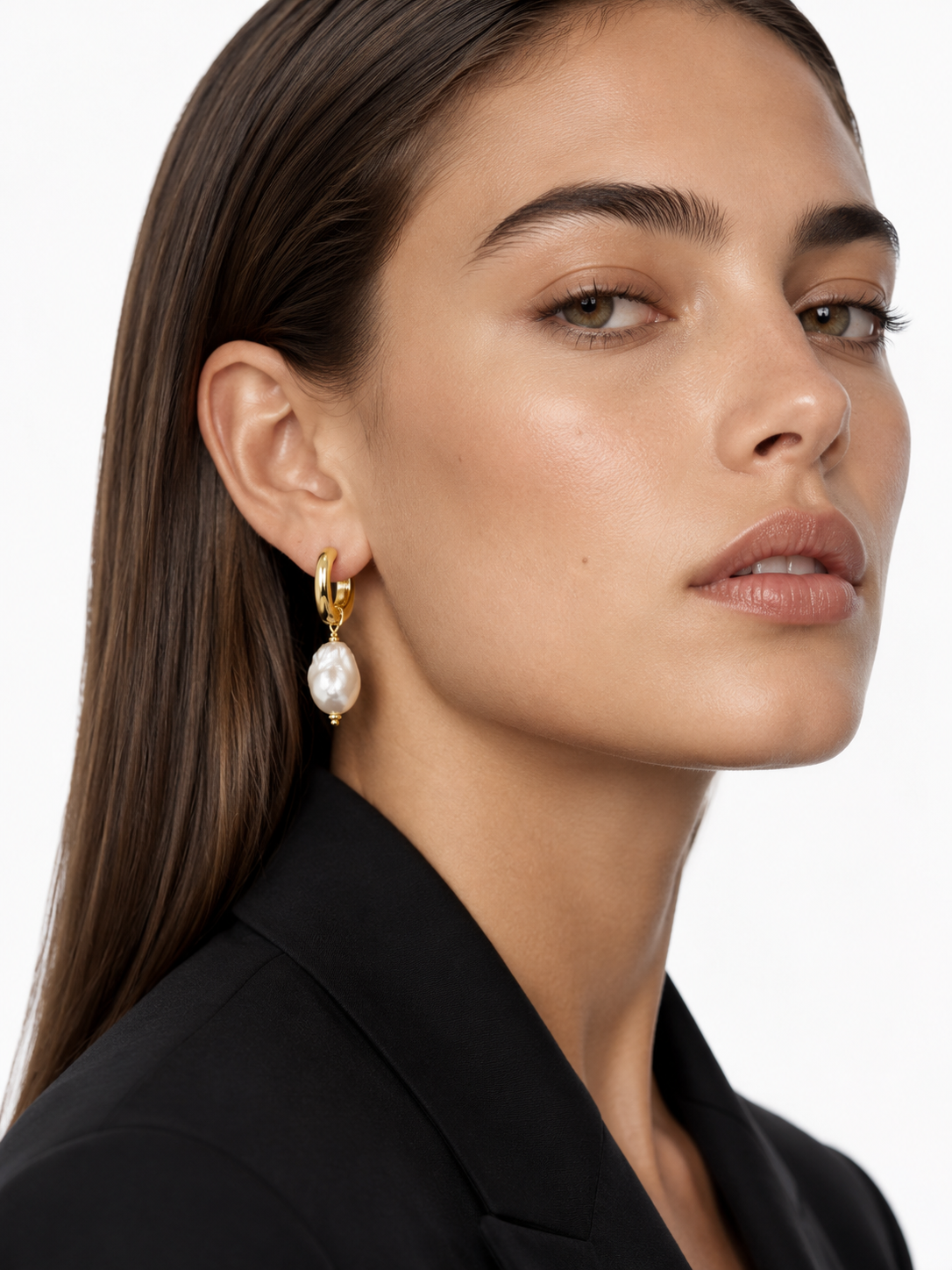 Brass - Gold Drop Small Pearl
