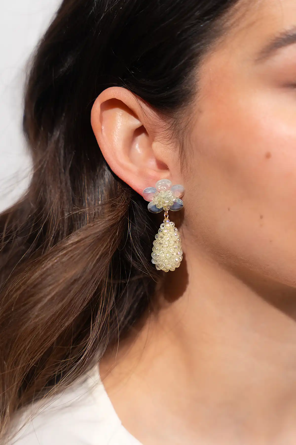 Mint Oorbellen Amy Cone XS met Flower Stud