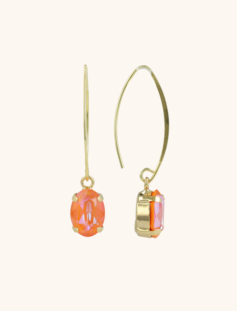 Orange Earrings Daan Oval S