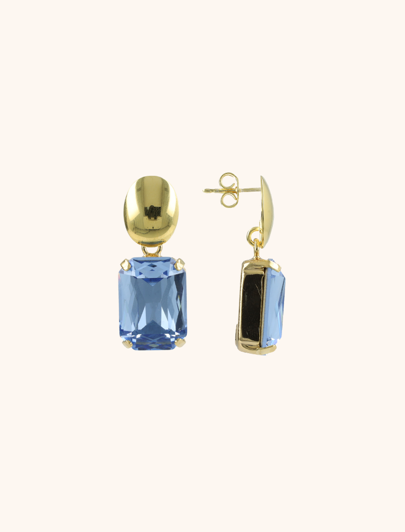 Blauwe oorbellen strass rechthoek Mlott-theme.productDescriptionPage.SEO.byTheBrand