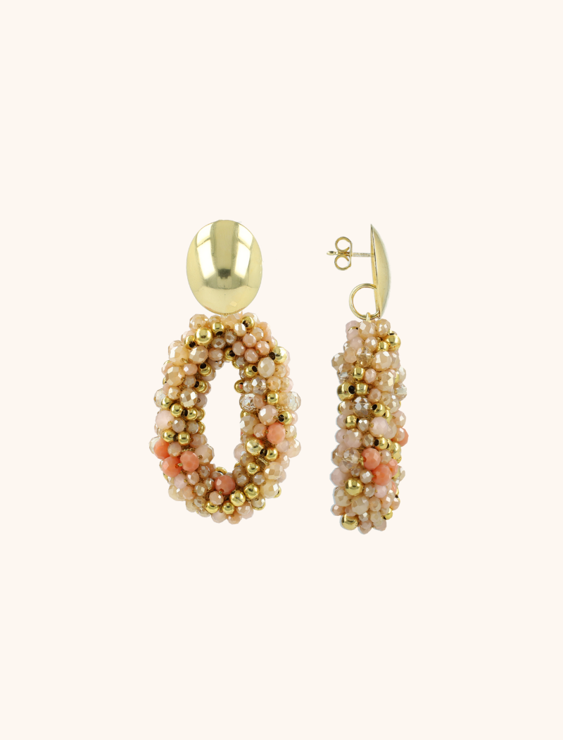 Beige Tangerine Earrings Pomm Oval Mlott-theme.productDescriptionPage.SEO.byTheBrand