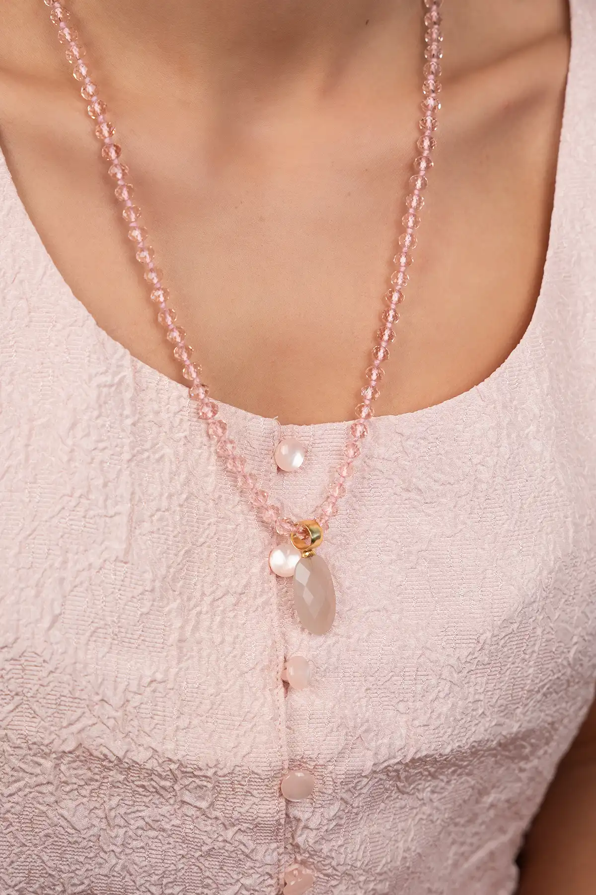 Light Pink Ketting Jonne Glassbeads with Stonelott-theme.productDescriptionPage.SEO.byTheBrand