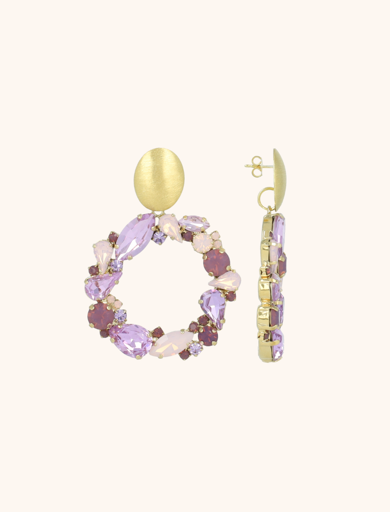 Paarse Oorbellen Strass Lynn Rondlott-theme.productDescriptionPage.SEO.byTheBrand