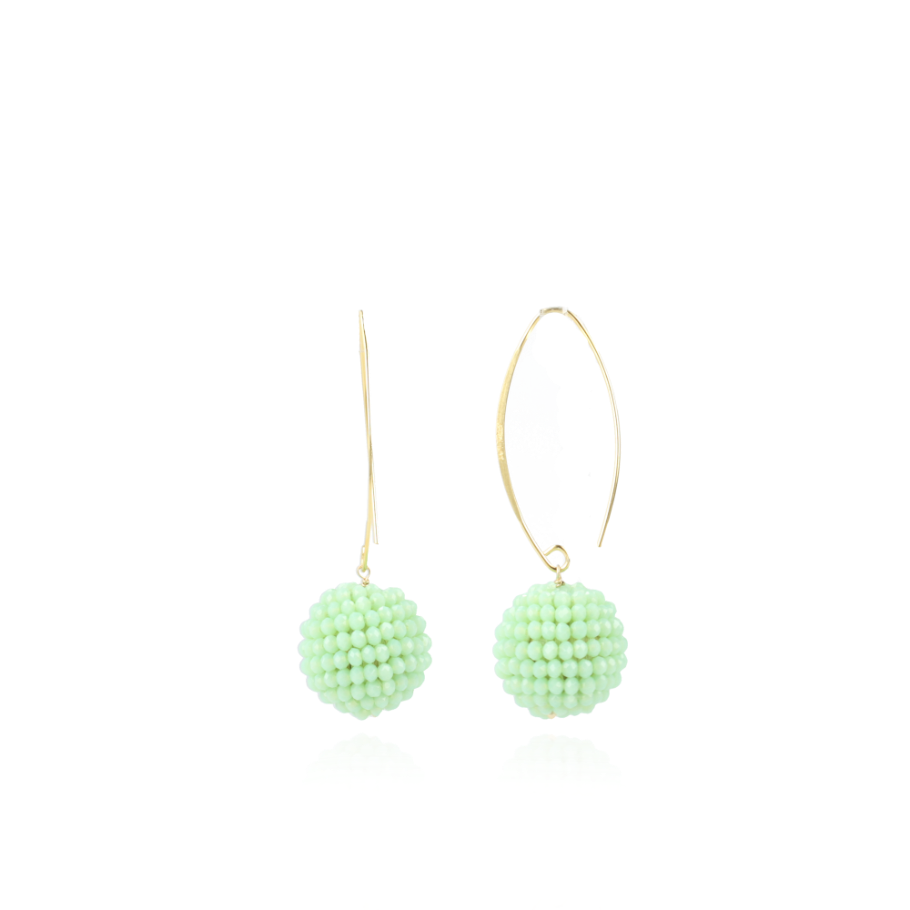 Licht Turquoise Oorbellen Lexi Globe L