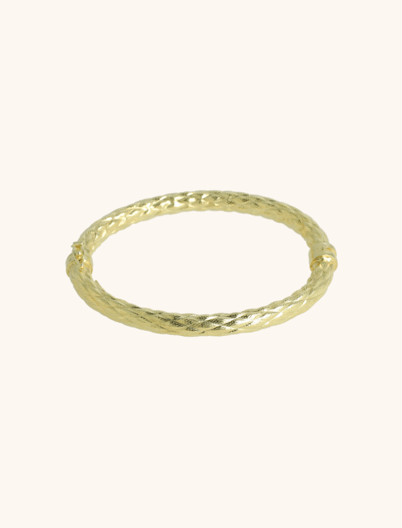 Classic Bracelet Bangle Plaid Treated