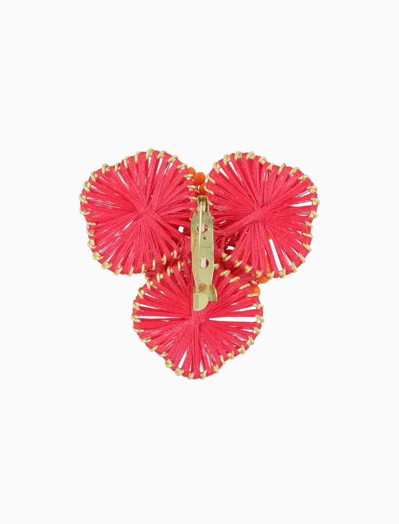 Broche Aster Flower L - Fuchsia/Orange
