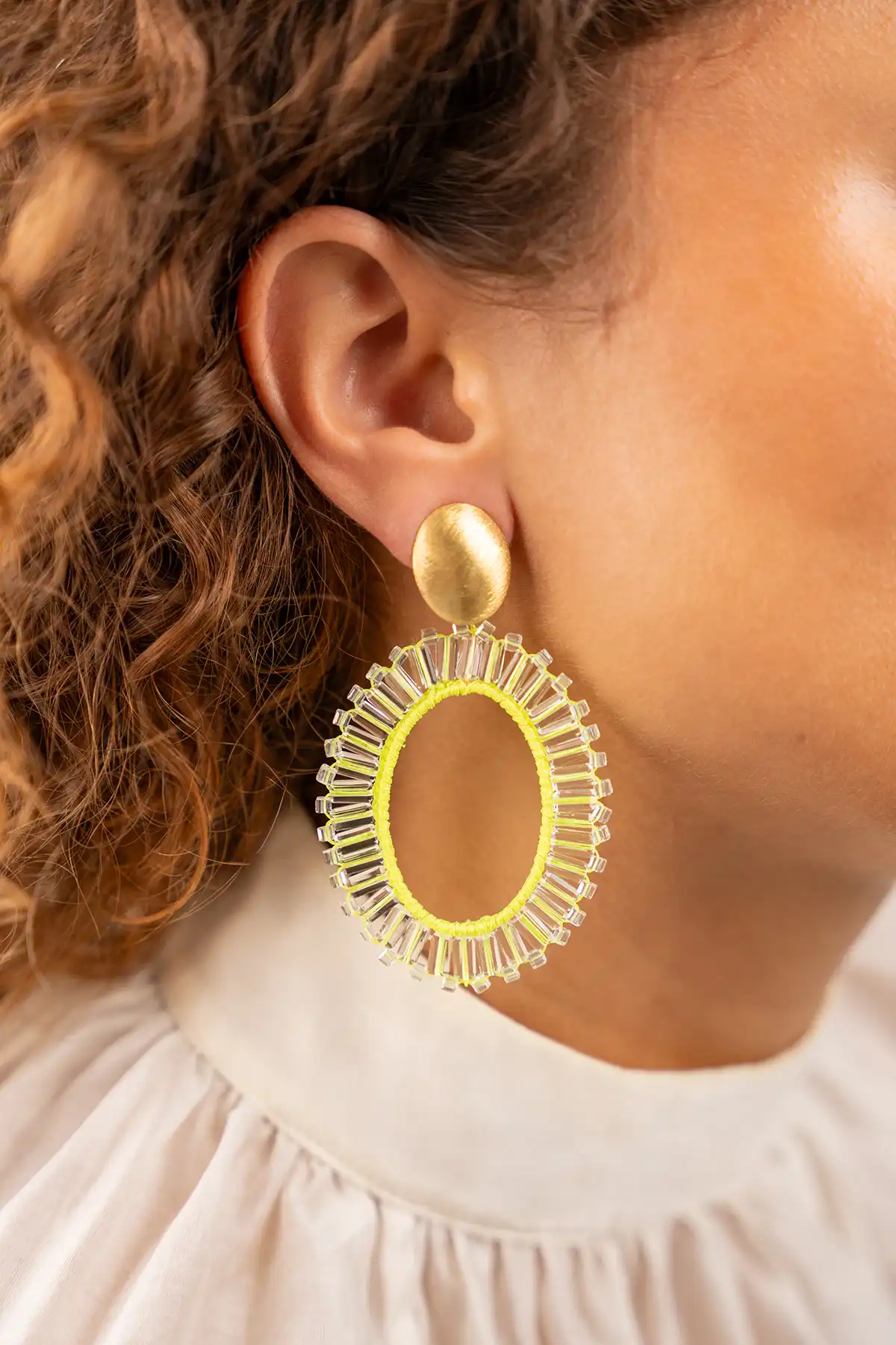 Lime earrings Naomi oval L tonallott-theme.productDescriptionPage.SEO.byTheBrand