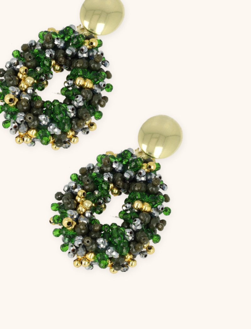 Groene Oorbellen Katie Double Stones Ovaal Mlott-theme.productDescriptionPage.SEO.byTheBrand