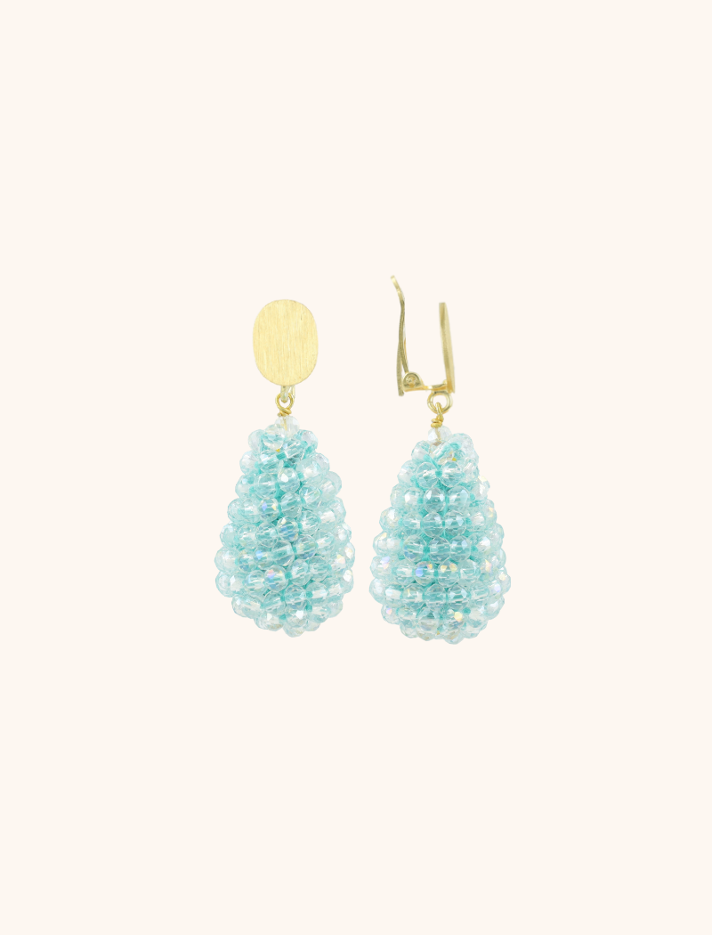 Aquamarin-Ohrringe Amy Cone S Clip