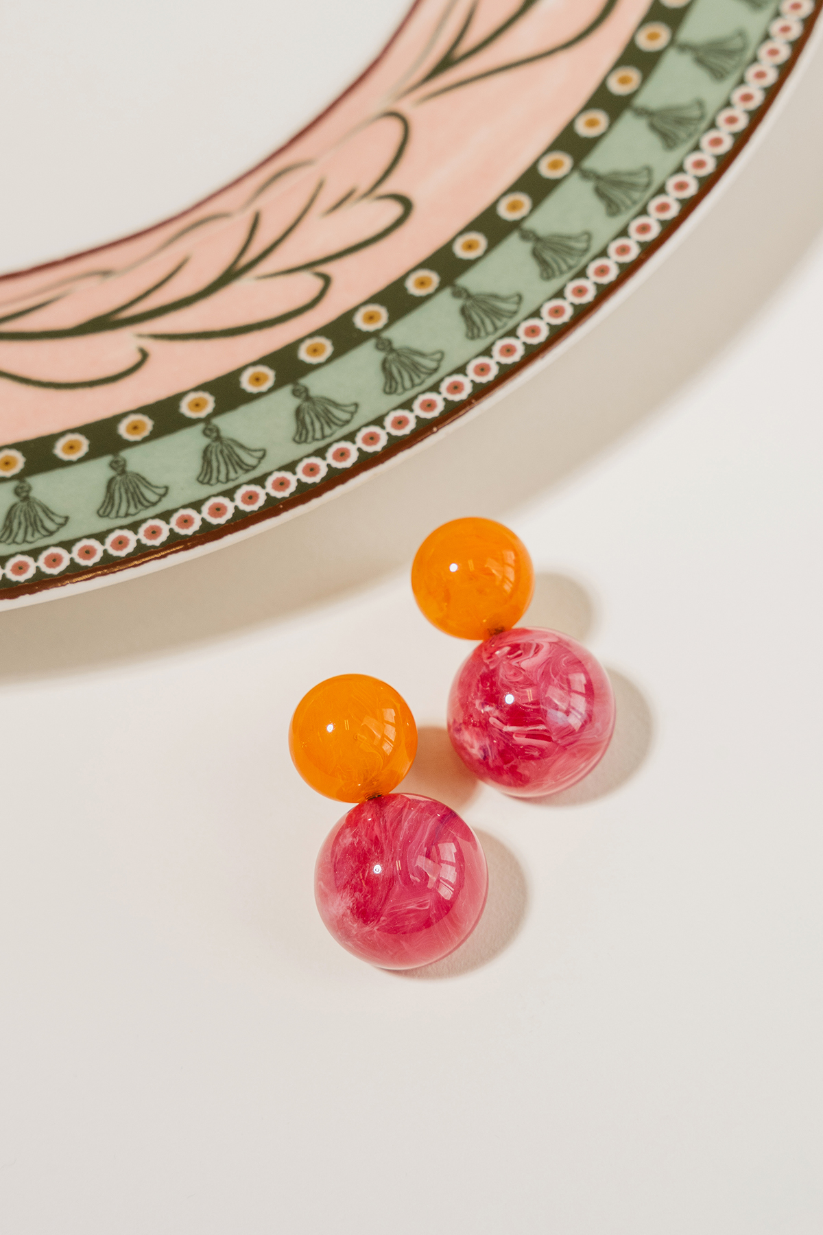 Orange fuchsia earrings double roundlott-theme.productDescriptionPage.SEO.byTheBrand