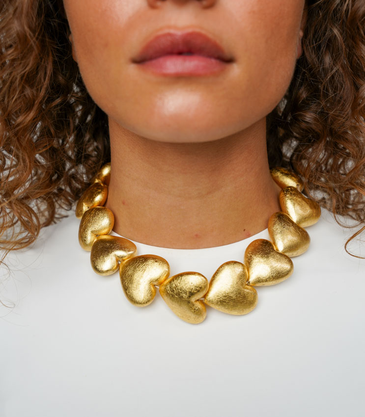 Houten Ketting Hart M