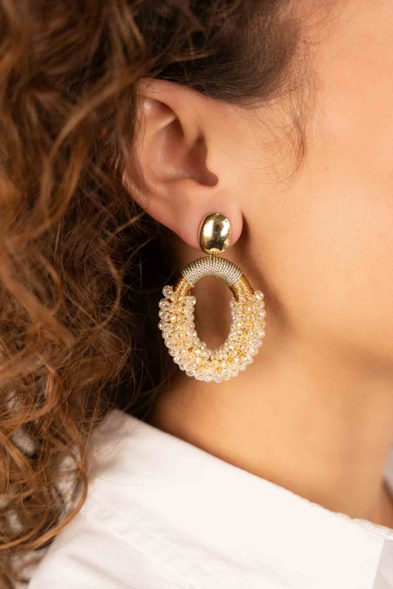 Ivory Earrings Yara Oval M