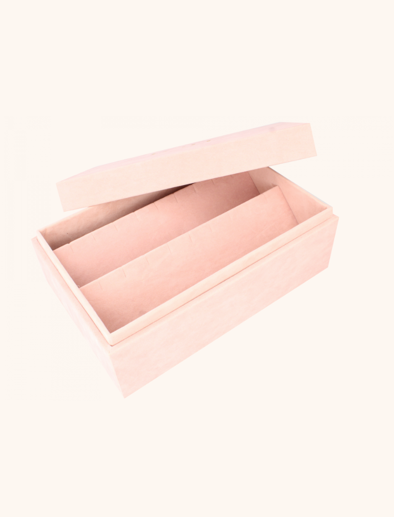 Pink velvet jewelry box 9 Pair - M