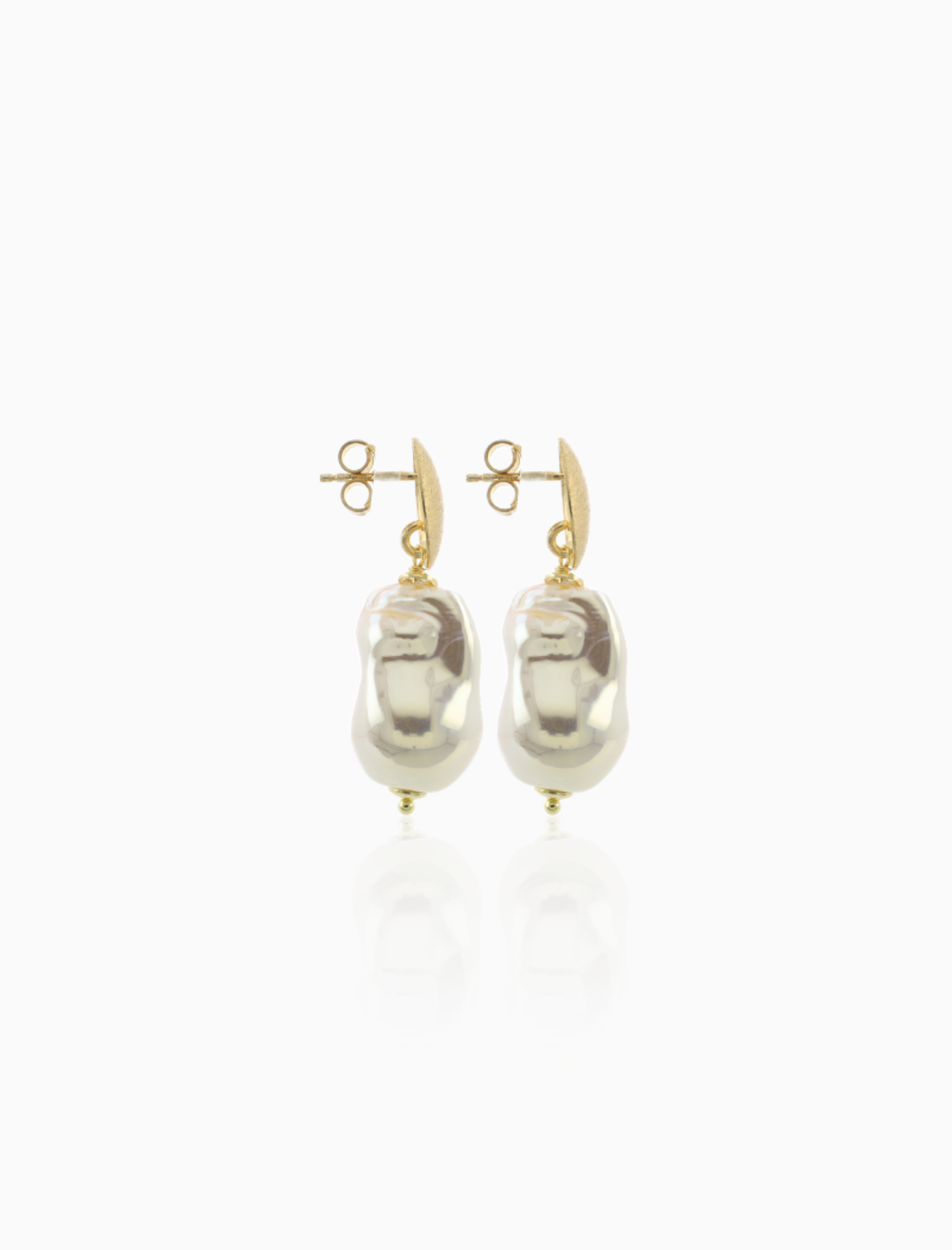 Soft Yellow Earrings Crystal Pearl Look S