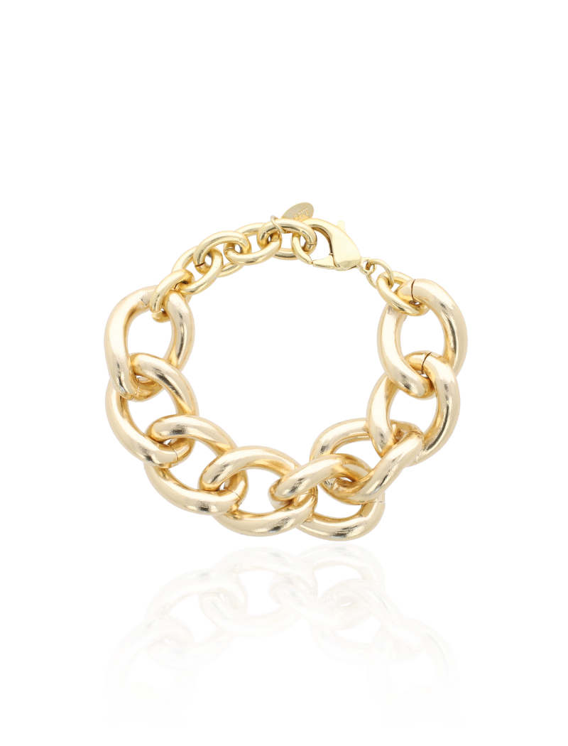Zelina - CLA Bracelet Crub Link L - Soft Gold
