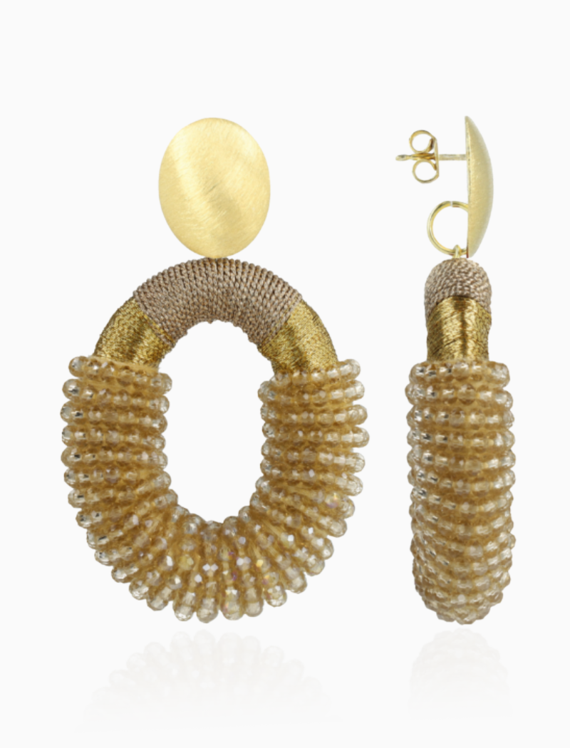 Champagne Earrings Yara Oval L