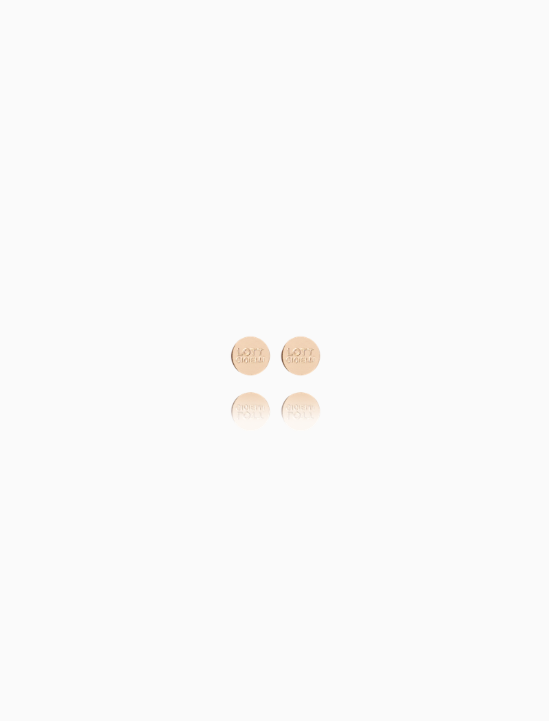 Rose Earrings Mini Round Stud