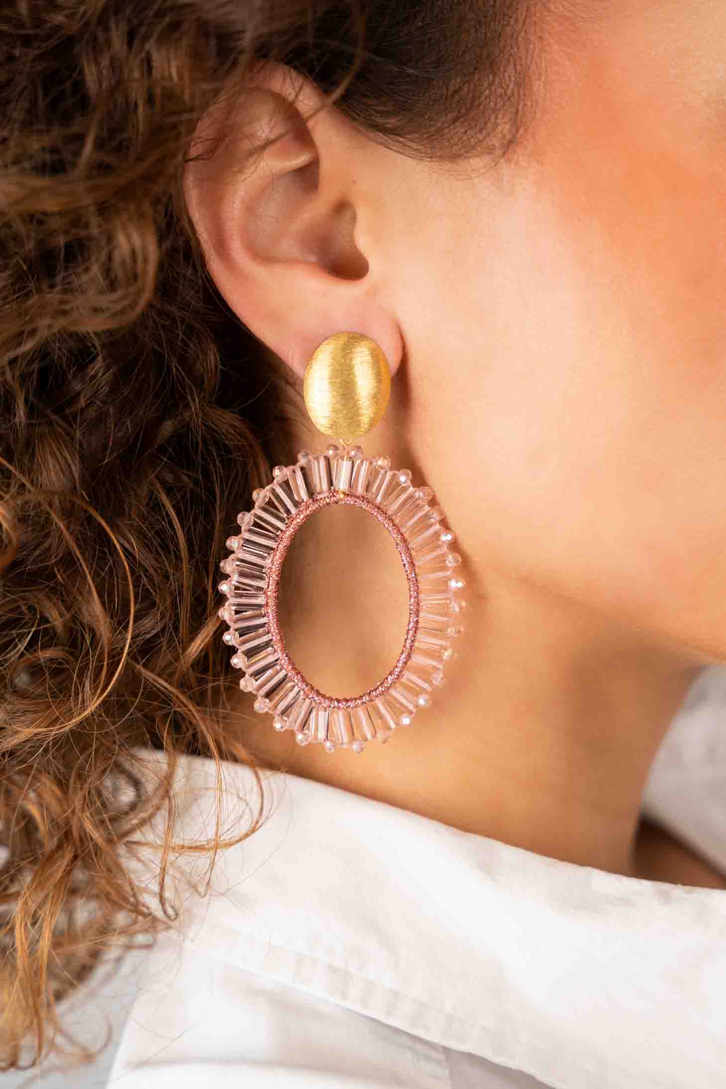 Oud Roze Oorbellen Tonal Naomi Ovaal L lott-theme.productDescriptionPage.SEO.byTheBrand