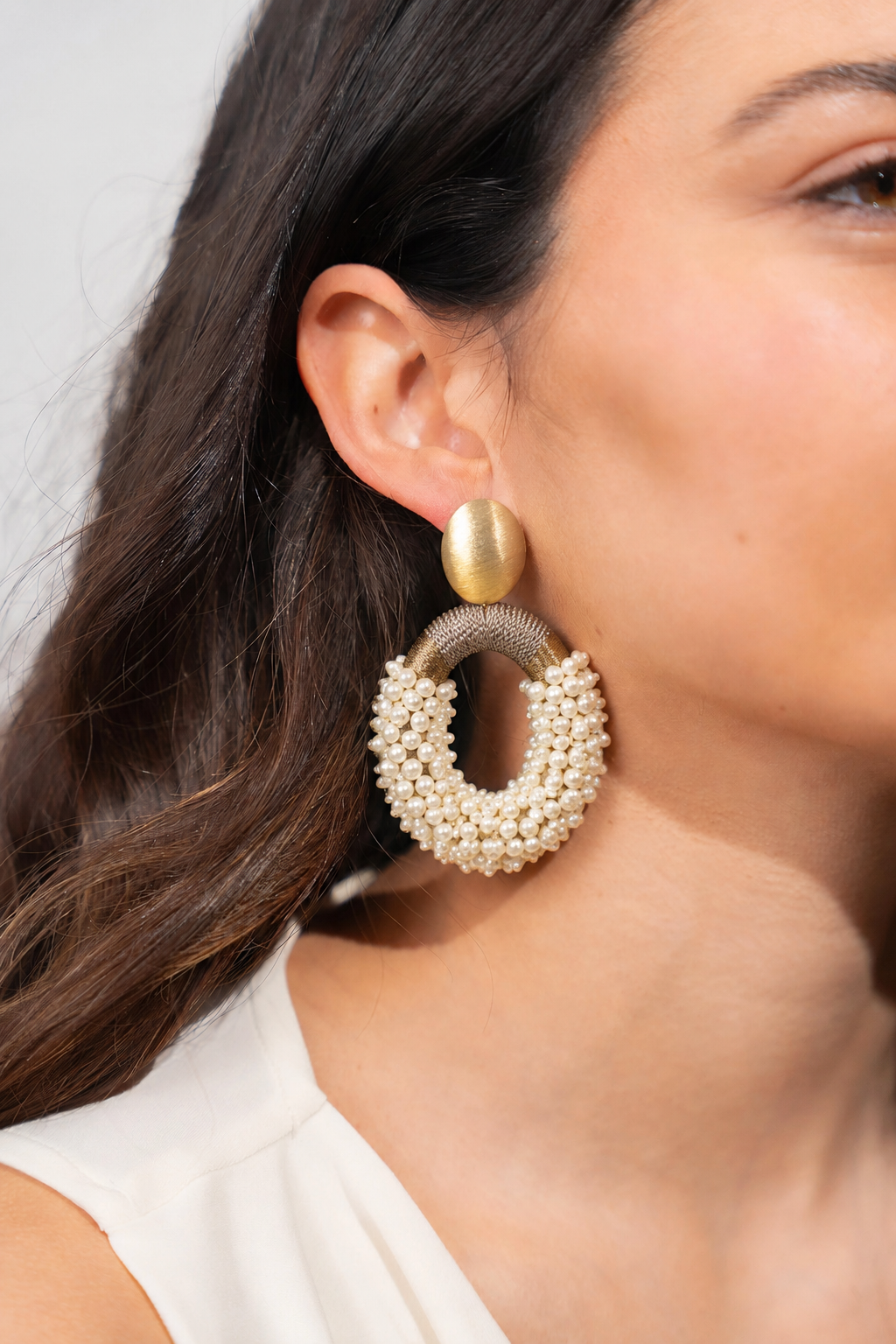 Pearl Oorbellen Yara Combi Oval L