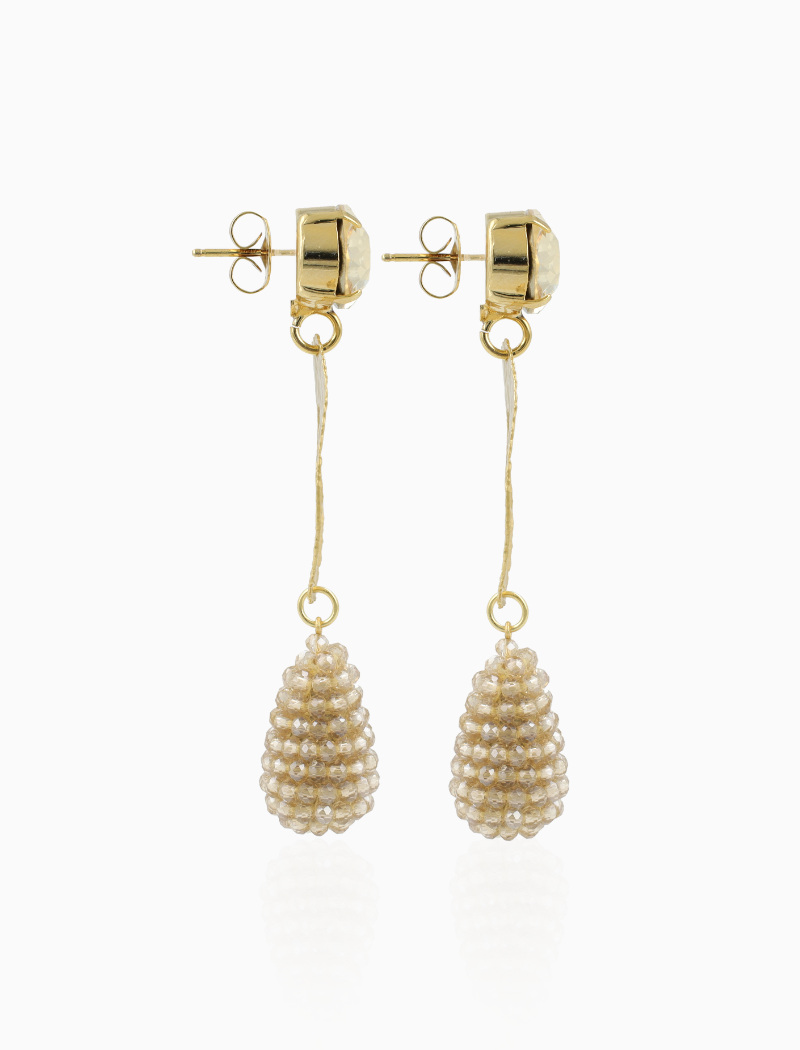 Champagne Oorbellen Cone XS w/ open Round Niene