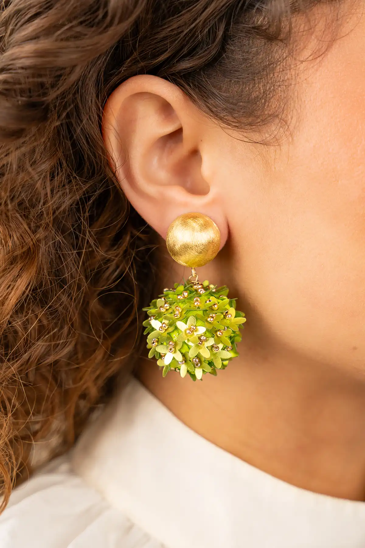 Oorbellen Ganseblumchen Globus L Pailletten-Clip Limettelott-theme.productDescriptionPage.SEO.byTheBrand