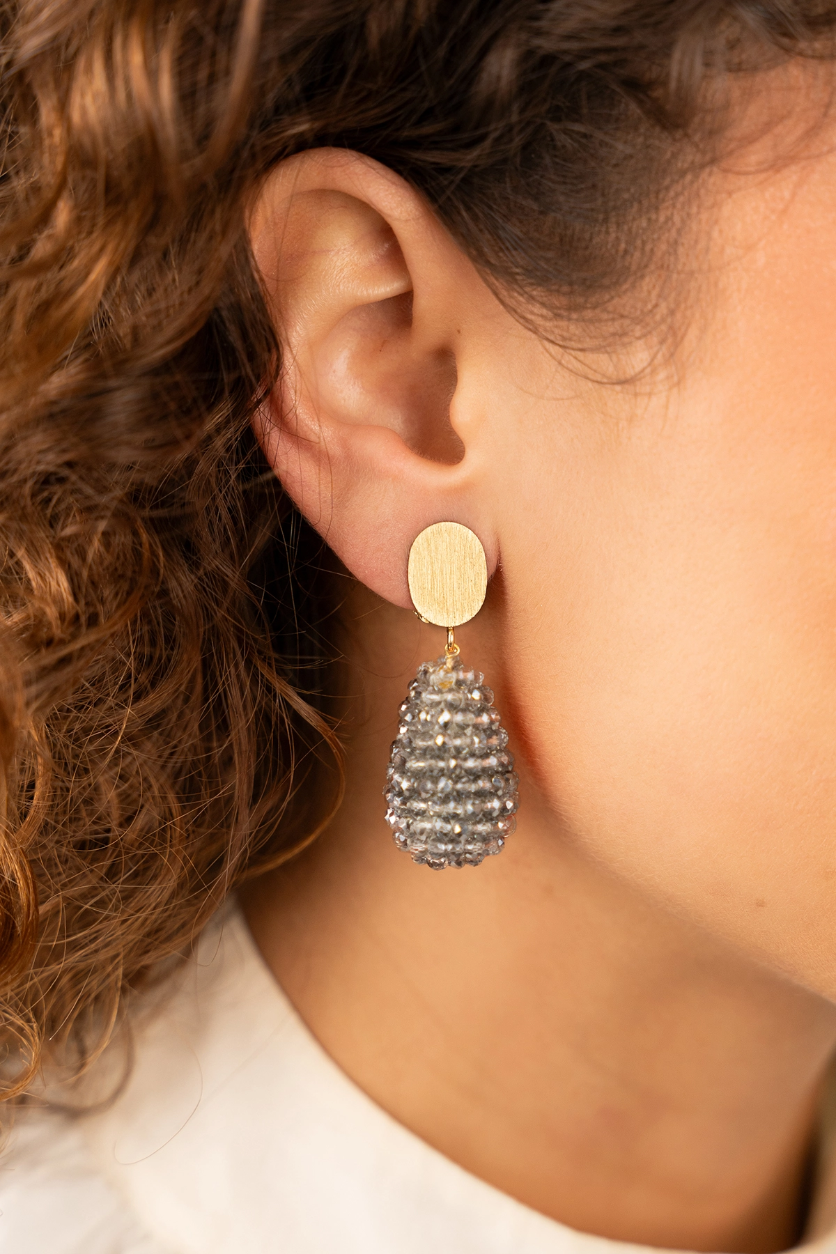 Frosty Grey Earrings Amy Cone S Clip