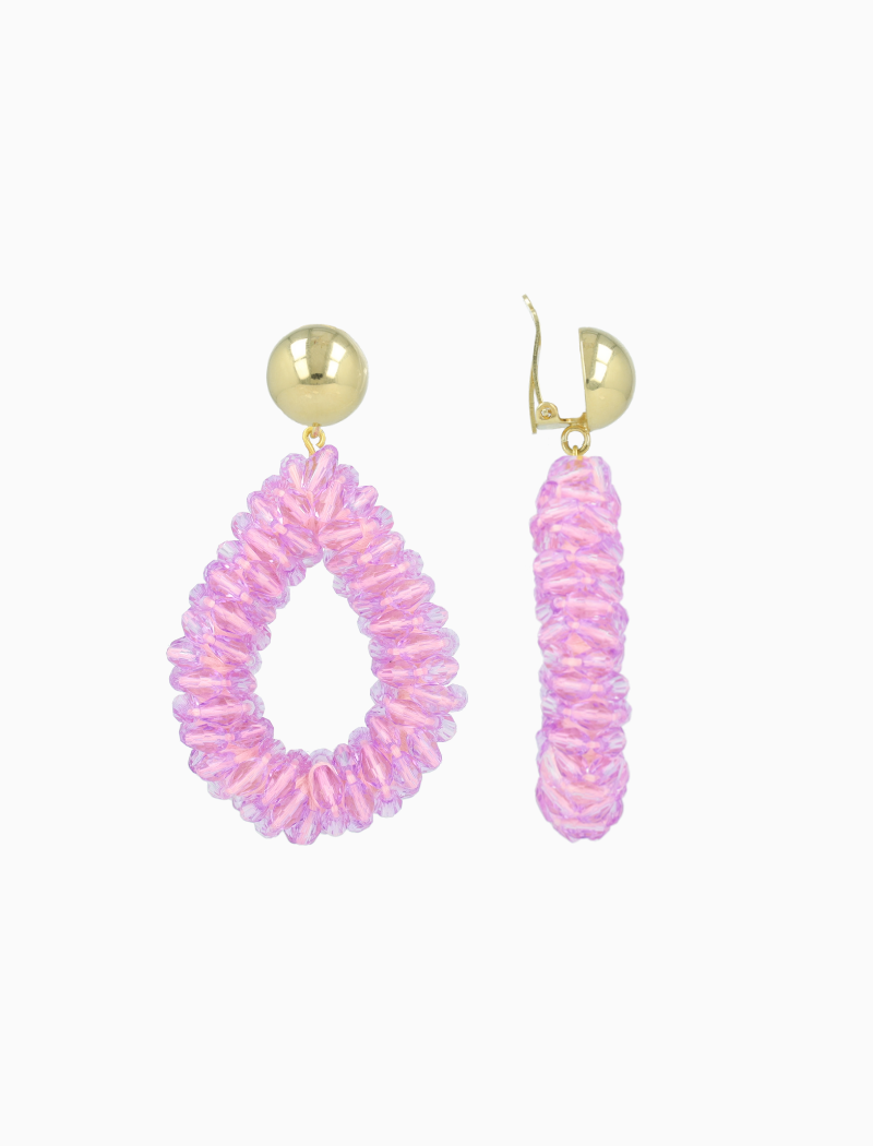 Lila Oorbellen Anne druppel L Marquis Clip