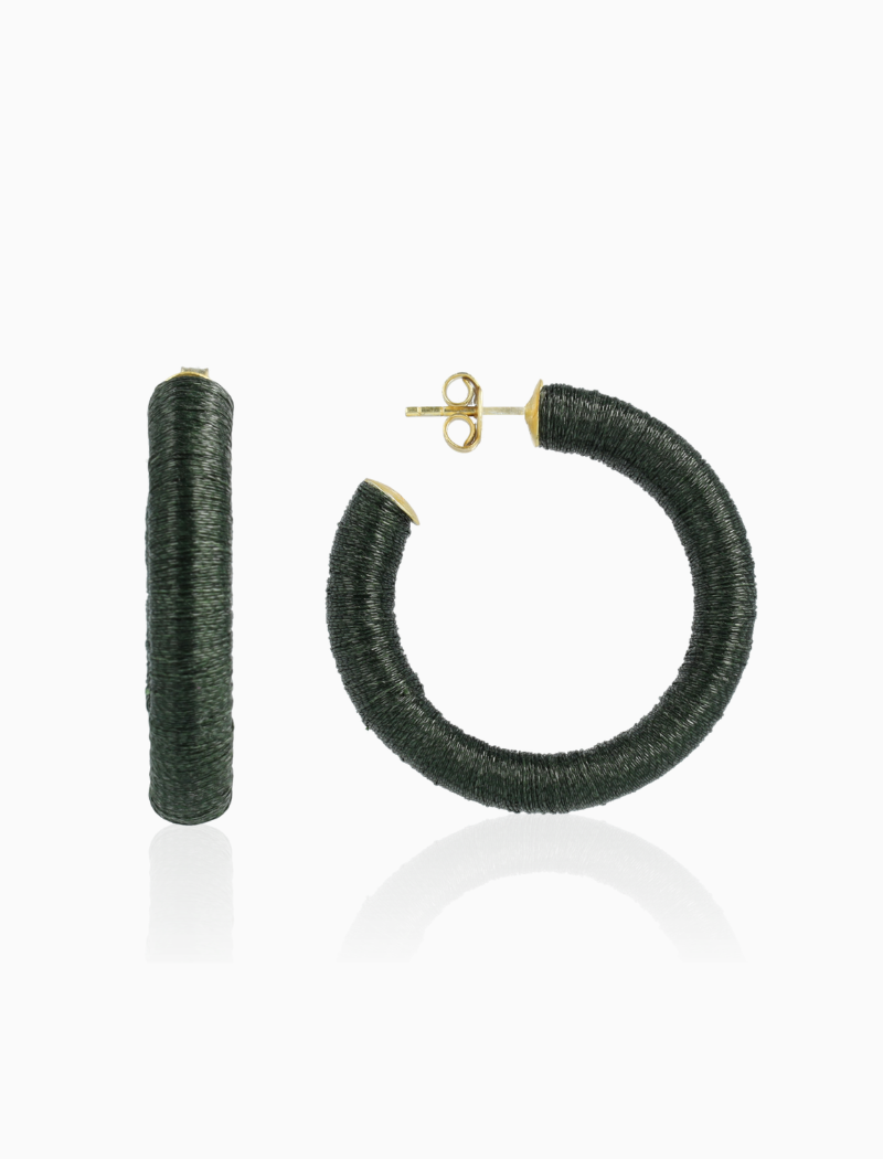 Green Earrings Chloe Creole M