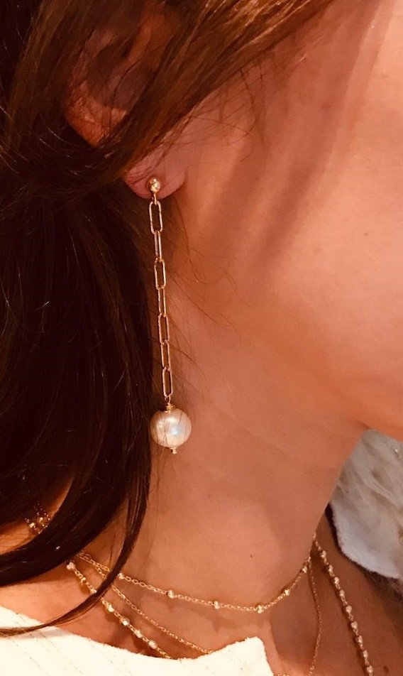 Locked forever XXS pearl earrings