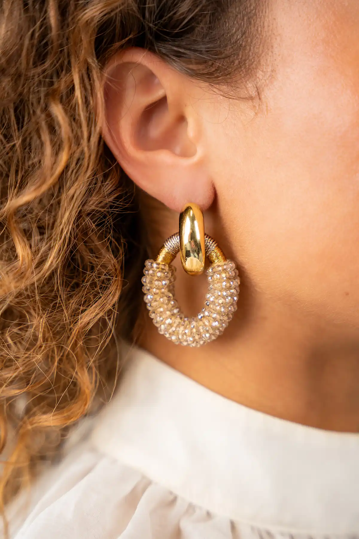 Champagne Earrings Yara Oval Mlott-theme.productDescriptionPage.SEO.byTheBrand