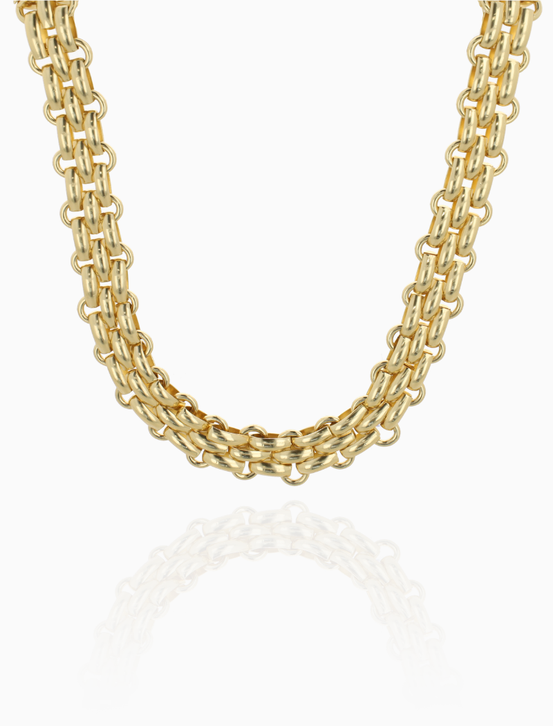 Vaela - CLA Necklace Multiple Rings M - Soft Gold