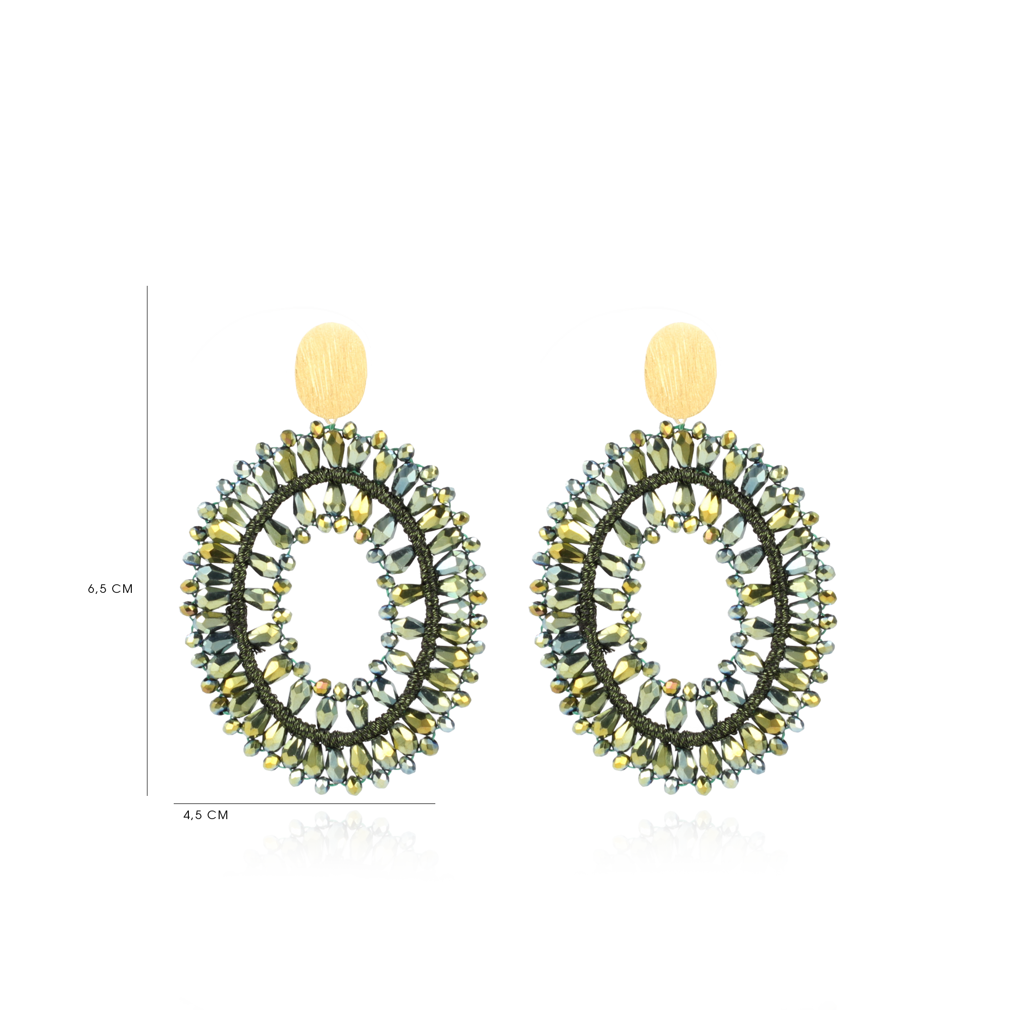 Metallic Groene Oorbellen Noa Silk Double Stones lott-theme.productDescriptionPage.SEO.byTheBrand
