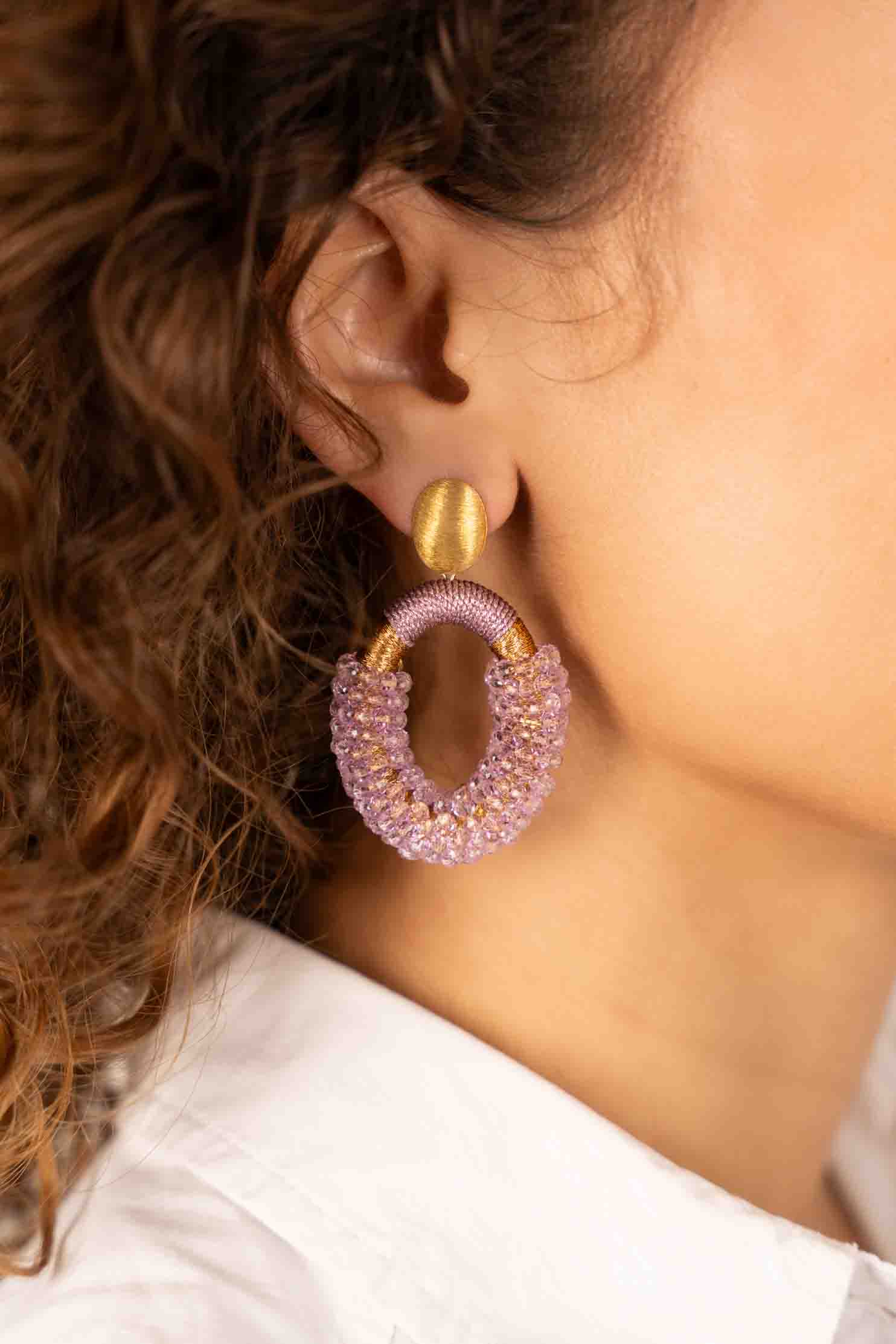 Lilac Earrings Yara Oval Mlott-theme.productDescriptionPage.SEO.byTheBrand