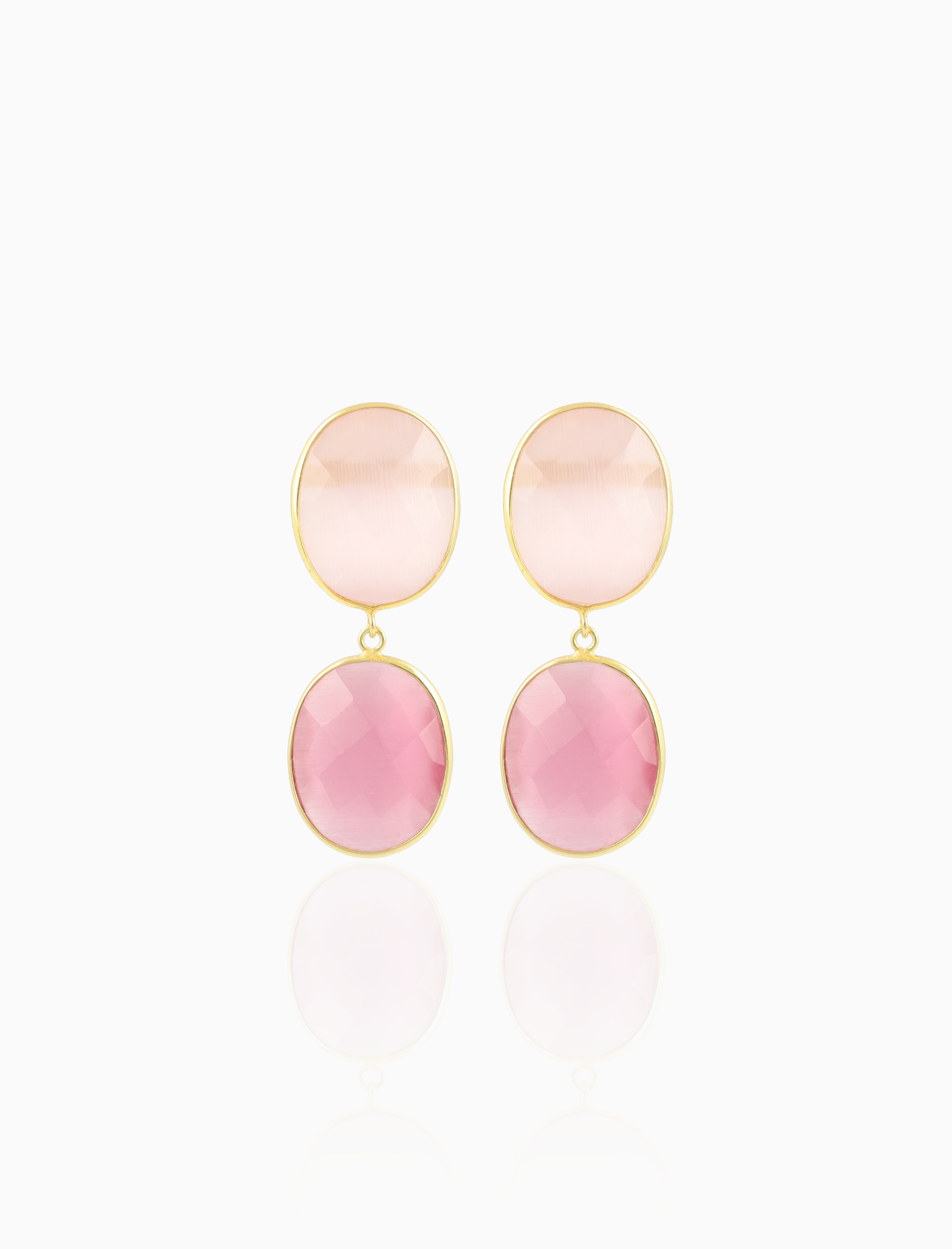 Berry Pink Ohrringe Camille Double Drop M