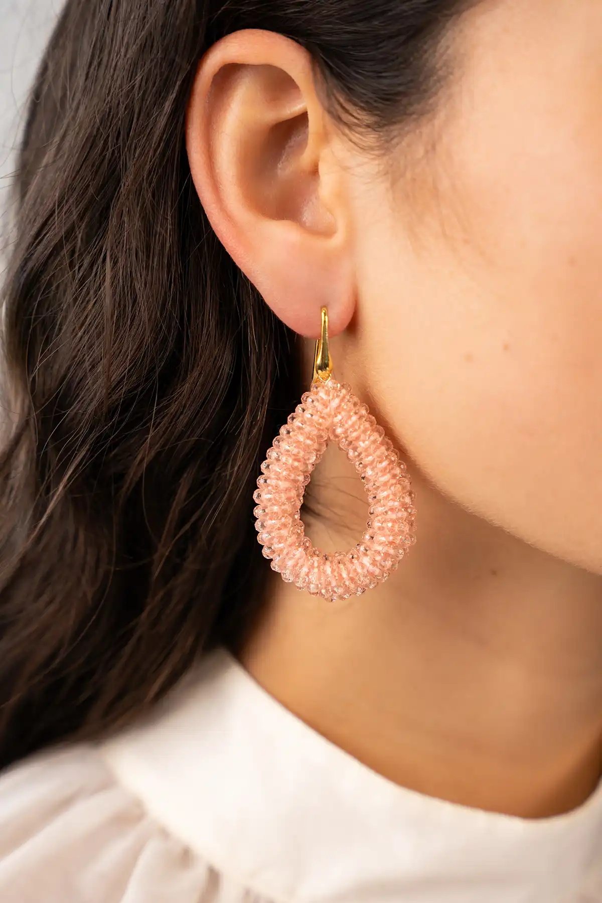 Light Pink Earrings Glassberry Drop L