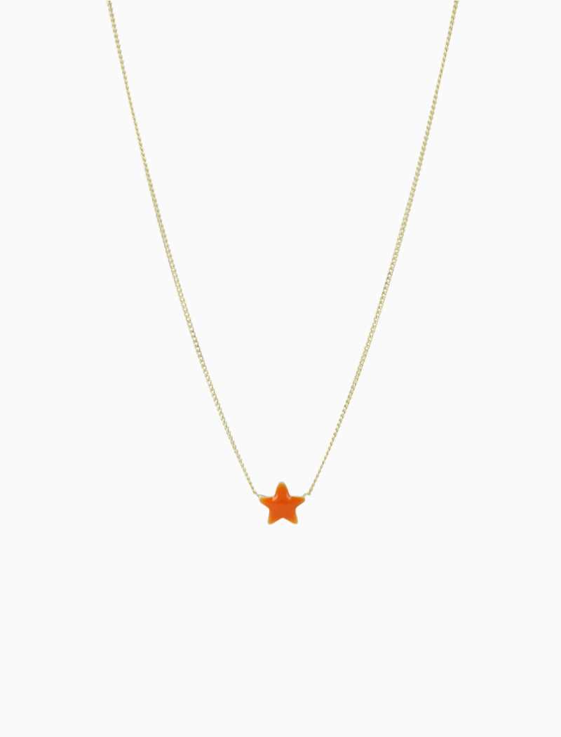 Symbool ketting ster oranje