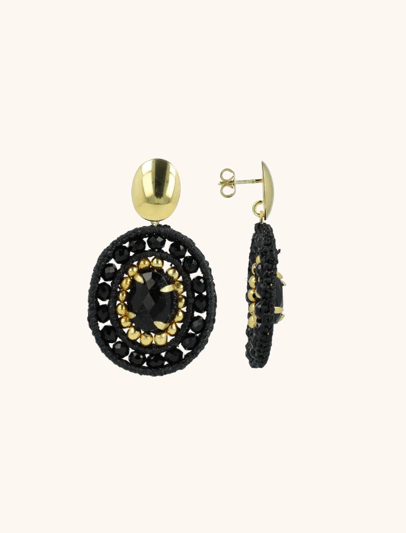 Black Earrings Belle Oval M With Stonelott-theme.productDescriptionPage.SEO.byTheBrand